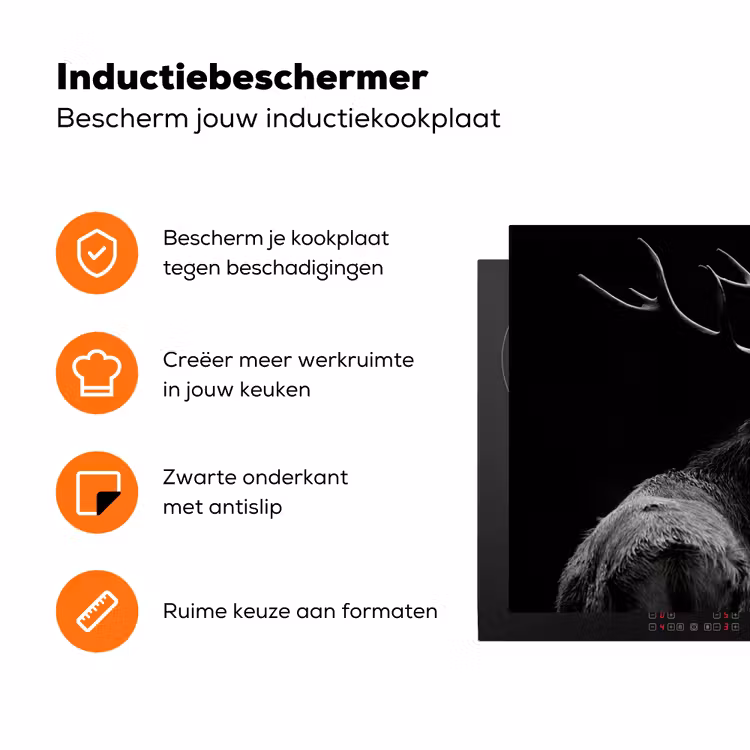 Silhouet van de Wildernis Inductie beschermer vinyl 3mm klein -zzzzzzz-td-ups