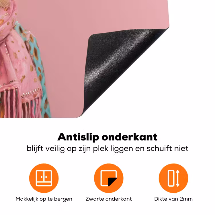 Sjaal - Aap - Zonnebril - Jasje Inductie beschermer vinyl 3mm klein -zzzzzzz-td-onderkant