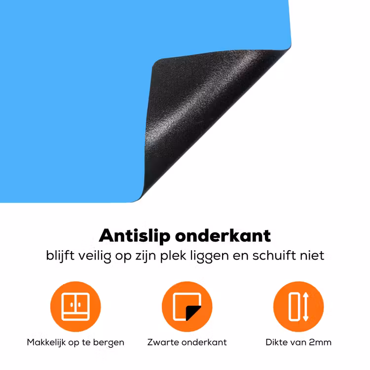 Sky - Blue - Blauw Inductie beschermer vinyl 3mm klein 276 -zzzzzzz-td-onderkant