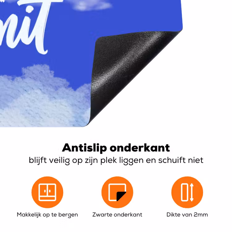 Sky is not the limit - Blauwe lucht - Wolken Inductie beschermer vinyl 3mm klein -zzzzzzz-td-onderkant
