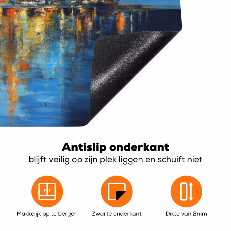Skyline Toronto - Water - Stadslichten - Toren Inductie beschermer vinyl 3mm klein -zzzzzzz-td-onderkant