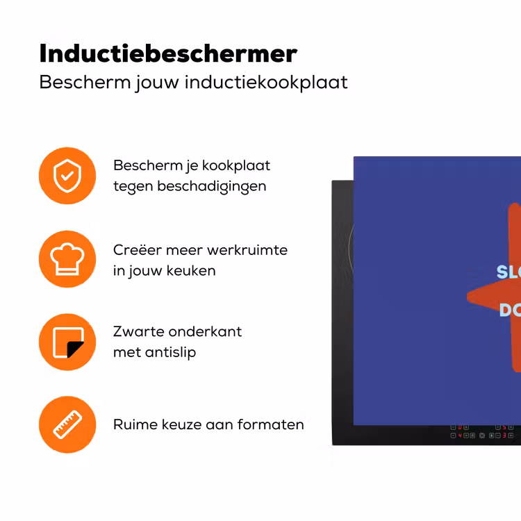 Slow down you're doing fine - Ster - Blauw Inductie beschermer vinyl 3mm klein -zzzzzzz-td-ups