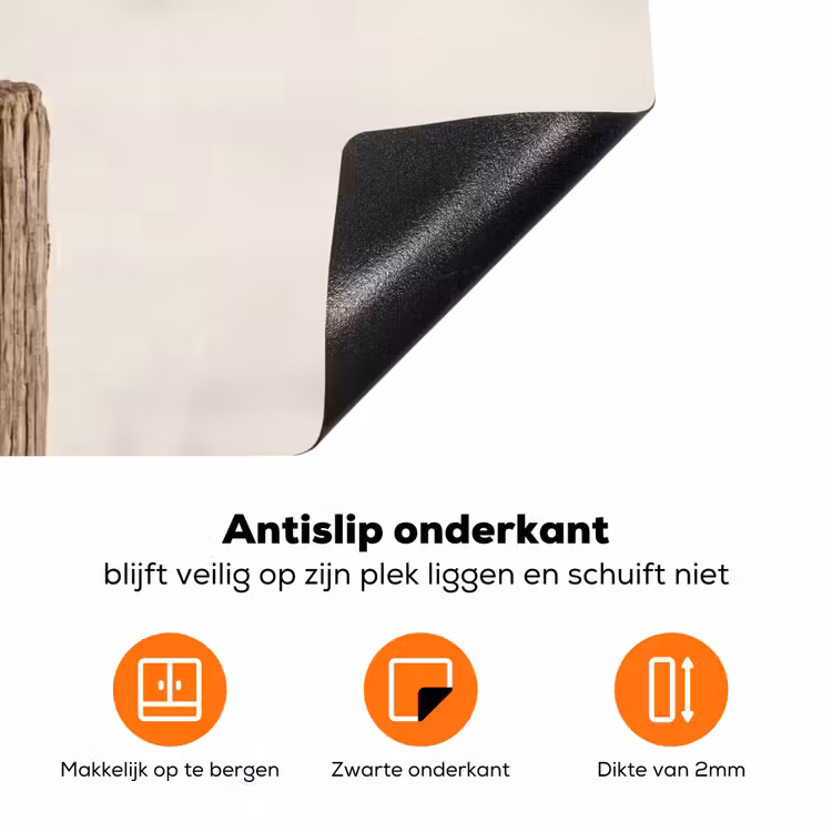 Sneeuwuil - Paal - Winter - Portret - Majestueus Inductie beschermer vinyl 3mm klein -zzzzzzz-td-onderkant