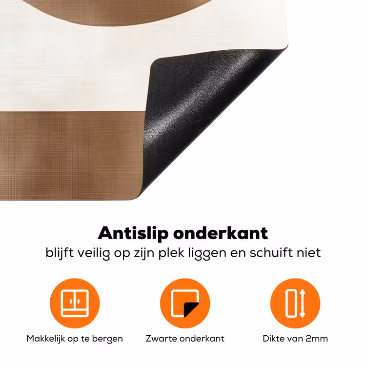 Snijdende cirkels - Overlappende vlakken Inductie beschermer vinyl 3mm klein -zzzzzzz-td-onderkant