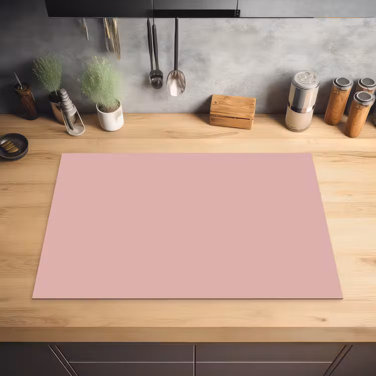Soft - Blush - Roze Inductie beschermer vinyl 3mm klein 276 -sfeer5