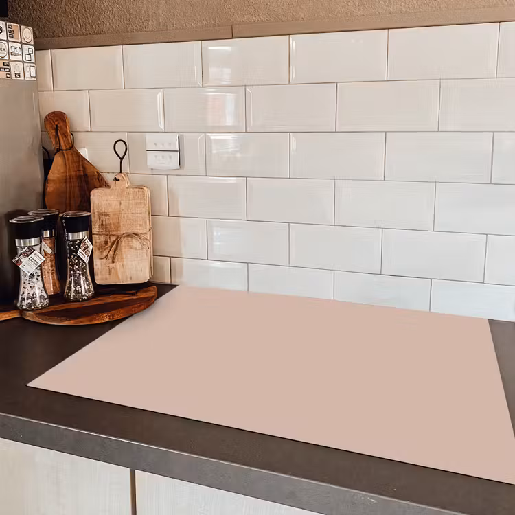Soft - Clay - Nude Inductie beschermer vinyl 3mm klein 276 -sfeer3