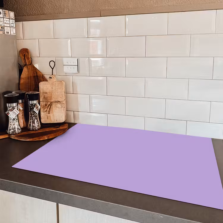 Soft - Lavender - Paars Inductie beschermer vinyl 3mm klein 276 -sfeer3