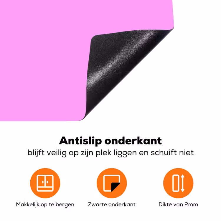 Soft - Lavender - Roze Inductie beschermer vinyl 3mm klein 276 -zzzzzzz-td-onderkant