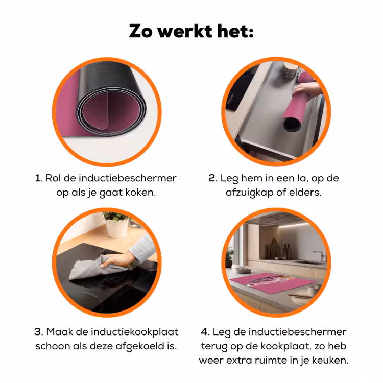 Softijs - Edelstenen - Roze - Hoorntje Inductie beschermer vinyl 3mm klein -zzzzzzz-td-werking