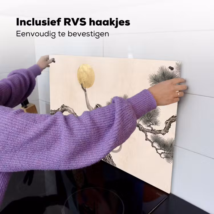 Aap - Maan - Goud Inductie beschemer met haakjes klein -ky-ophangen-nl