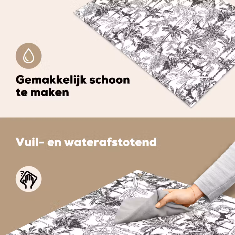 Aap - Oerwoud - Abstract - Grijs Inductie beschemer met haakjes klein 777 -ky-schoon-nl