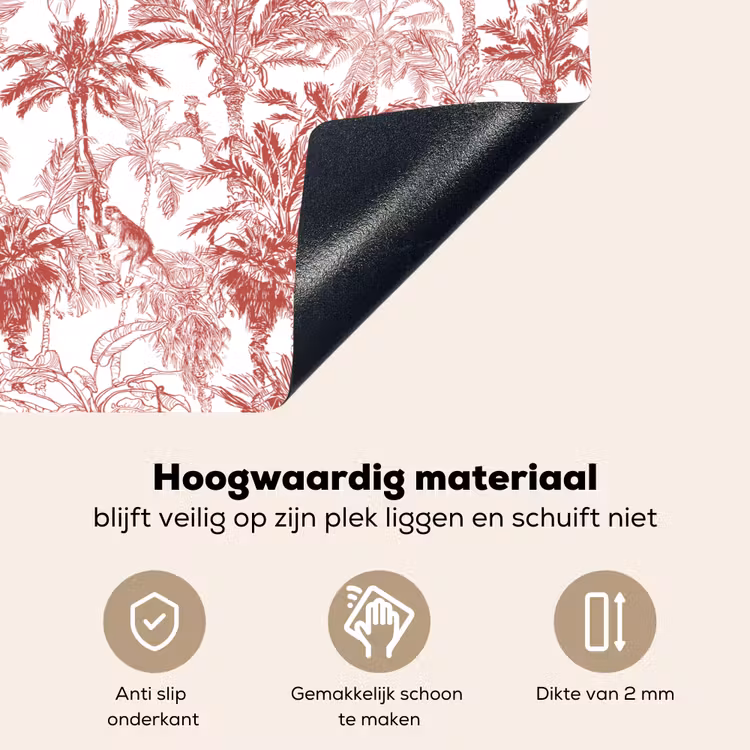 Aap - Oerwoud - Rood Inductie beschemer met haakjes klein 777 -ky-onderkant-nl
