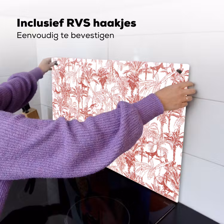 Aap - Oerwoud - Rood Inductie beschemer met haakjes klein 777 -ky-ophangen-nl