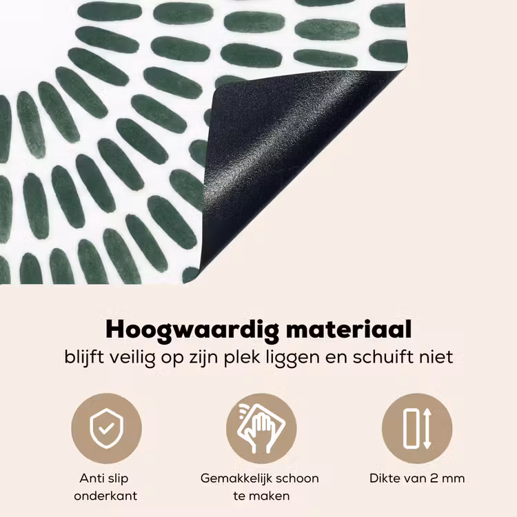 Abstract - Cirkel - Patroon - Modern - Groen Inductie beschemer met haakjes klein -ky-onderkant-nl
