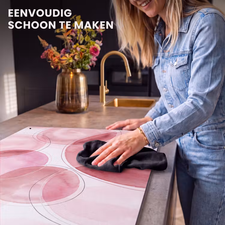 Abstract - Cirkels - Modern - Roze - Kunst Inductie beschemer met haakjes klein -ky-schoon-nl