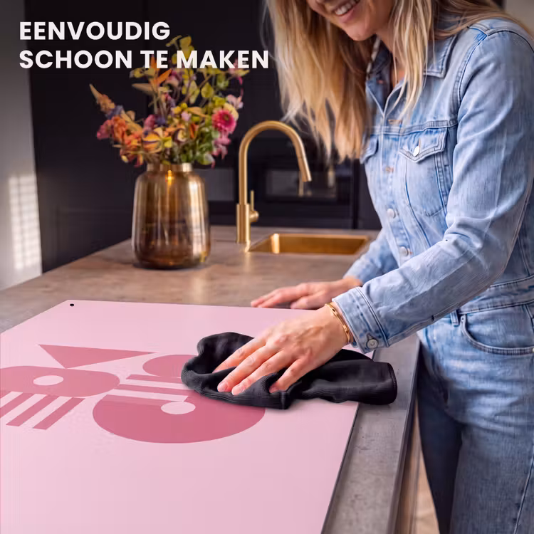 Abstract - Geometrisch - Vormen - Roze Inductie beschemer met haakjes klein -ky-schoon-nl
