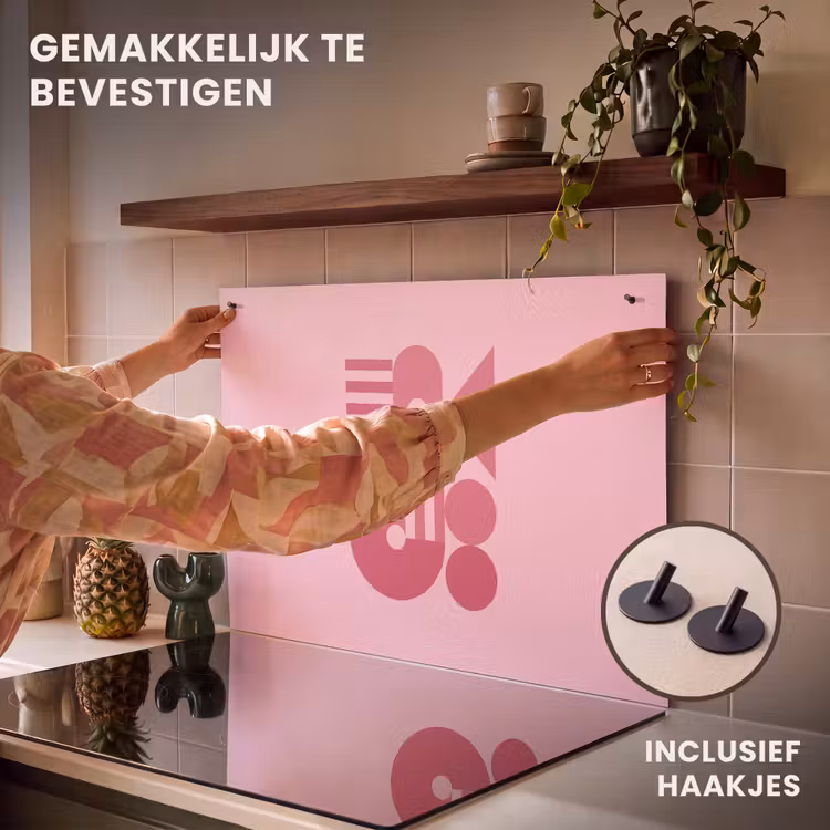 Abstract - Geometrisch - Vormen - Roze Inductie beschemer met haakjes klein -ky-ophangen-nl