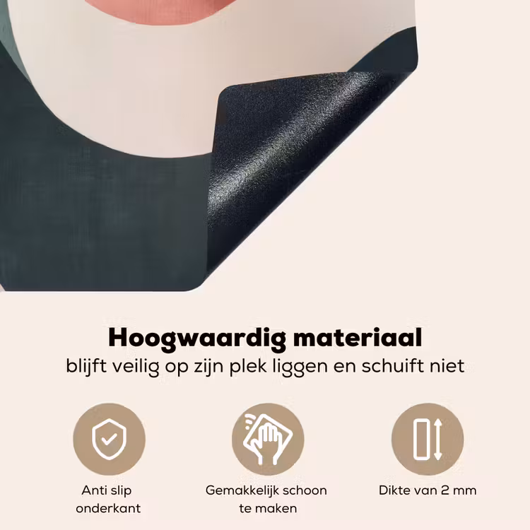 Abstract - Golven - Sierlijk - Roze Inductie beschemer met haakjes klein -ky-onderkant-nl