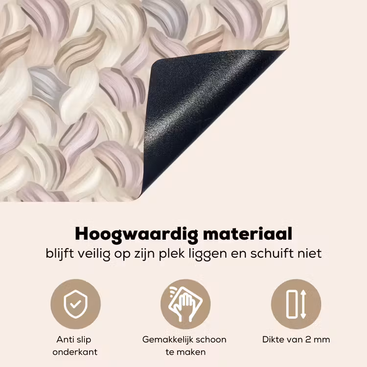 Abstract - Golvend - Pastel Inductie beschemer met haakjes klein 777 -ky-onderkant-nl