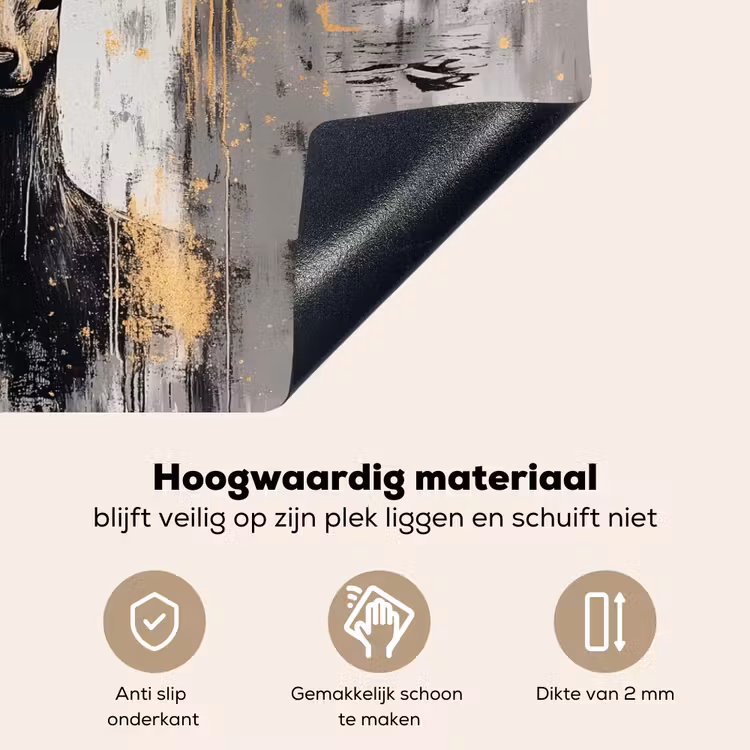 Abstract - Hert - Gewei - Goud Inductie beschemer met haakjes klein -ky-onderkant-nl