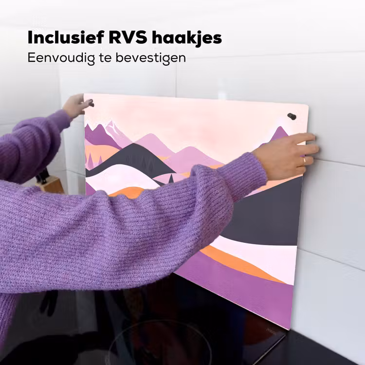 Abstract - Heuvels - Bomen - Groen Inductie beschemer met haakjes klein -ky-ophangen-nl