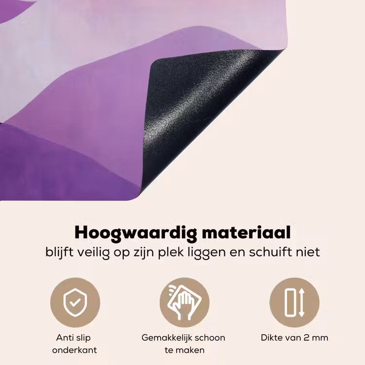 Abstract - Heuvels - Landschap - Paars Inductie beschemer met haakjes klein -ky-onderkant-nl