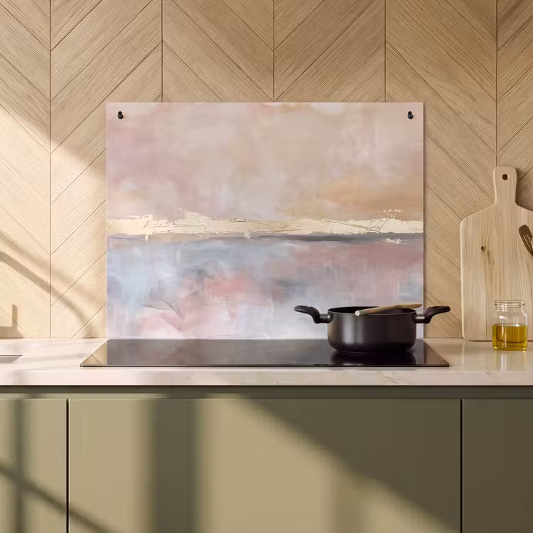 Abstract - Horizontaal - Kunst - Roze - Goud Inductie beschemer met haakjes klein -sfeer2