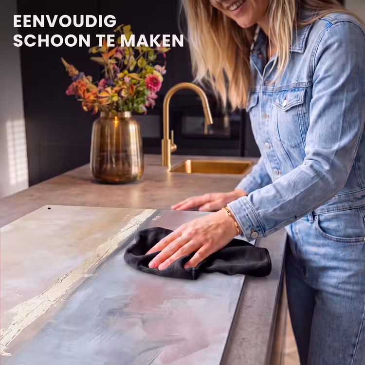 Abstract - Horizontaal - Kunst - Roze - Goud Inductie beschemer met haakjes klein -ky-schoon-nl