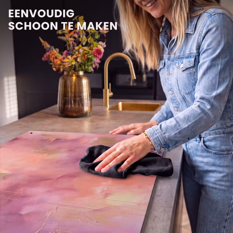 Abstract - Kleuren - Modern - Roze - Paars Inductie beschemer met haakjes klein -ky-schoon-nl