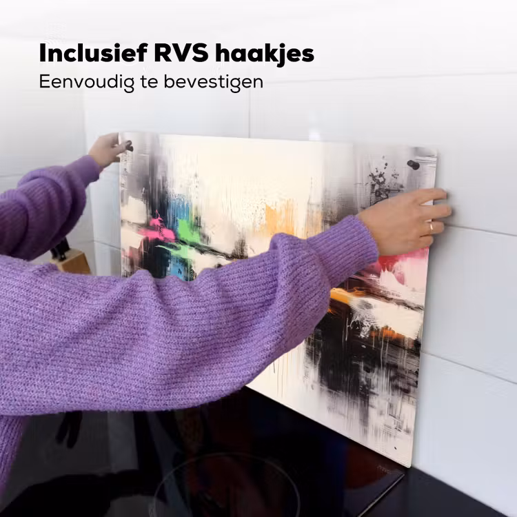 Abstract - Kleurexplosie - Landschap Inductie beschemer met haakjes klein -ky-ophangen-nl