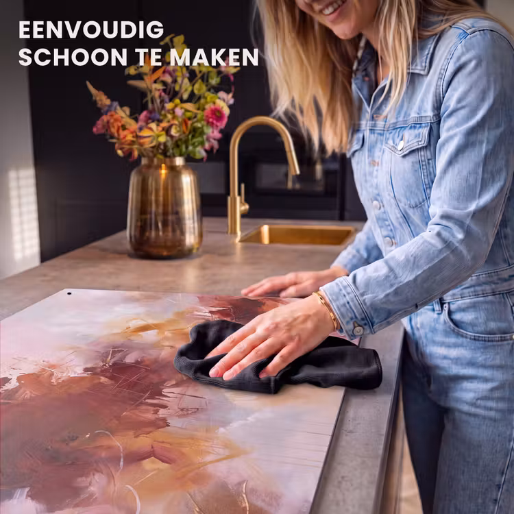 Abstract - Kleurrijk - Kunst - Modern - Roze-Rood Inductie beschemer met haakjes klein -ky-schoon-nl