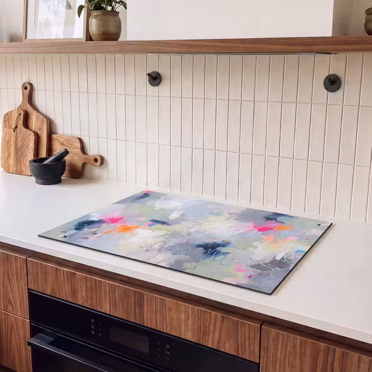 Abstract - Kleurrijk - Modern - Kunst Inductie beschemer met haakjes klein -sfeer1