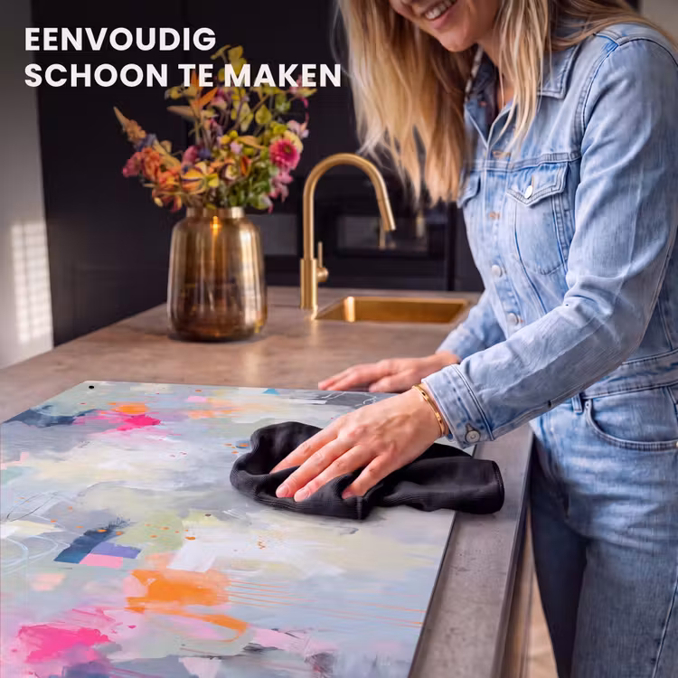 Abstract - Kleurrijk - Modern - Kunst Inductie beschemer met haakjes klein -ky-schoon-nl