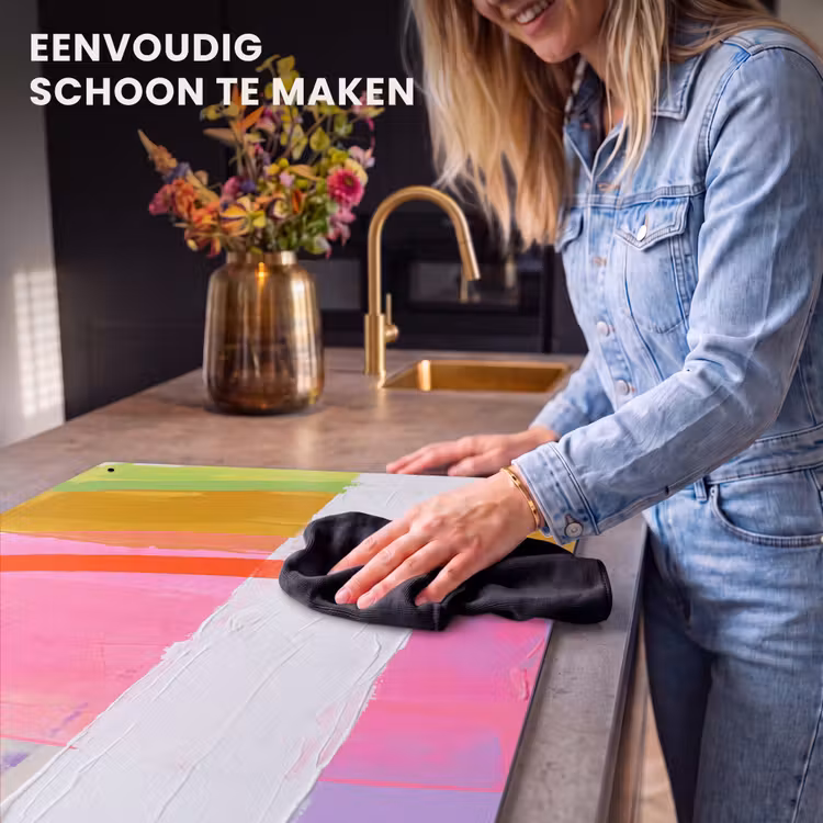 Abstract - Kleurrijk - Vormen - Modern - Kunst Inductie beschemer met haakjes klein -ky-schoon-nl