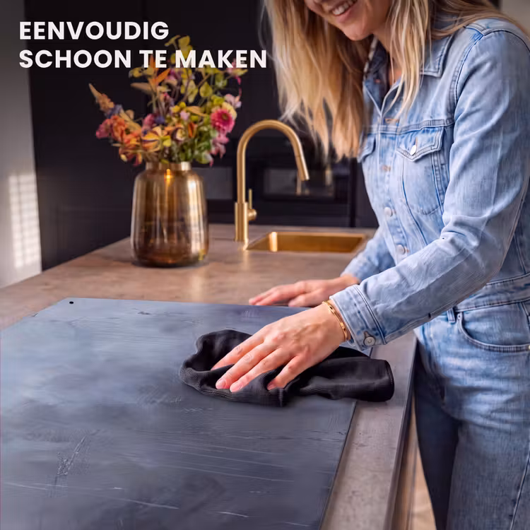 Abstract - Kwaststreken - Modern - Kunst - Grijs Inductie beschemer met haakjes klein -ky-schoon-nl