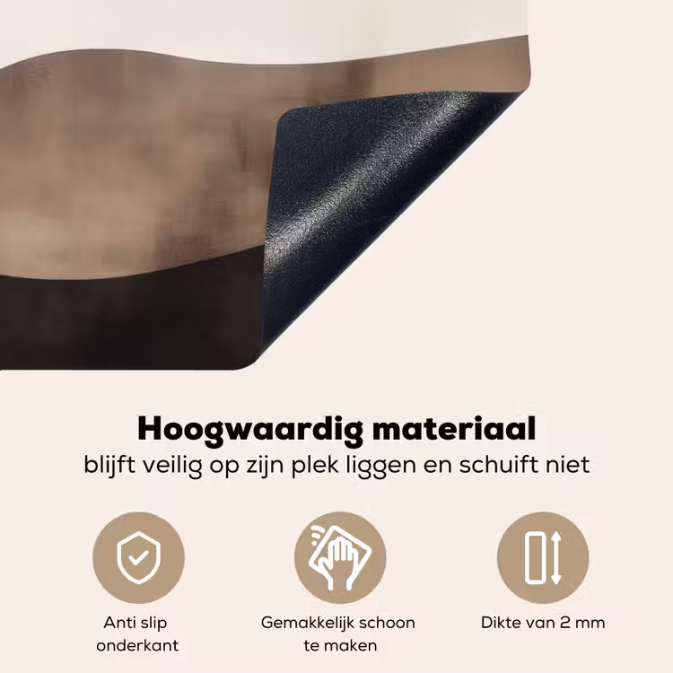 Abstract - Landschap - Golven - Crèmekleur Inductie beschemer met haakjes klein -ky-onderkant-nl