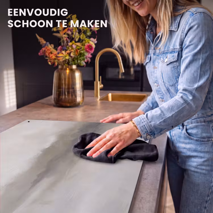 Abstract - Landschap - Nevel - Modern - Grijs Inductie beschemer met haakjes klein -ky-schoon-nl