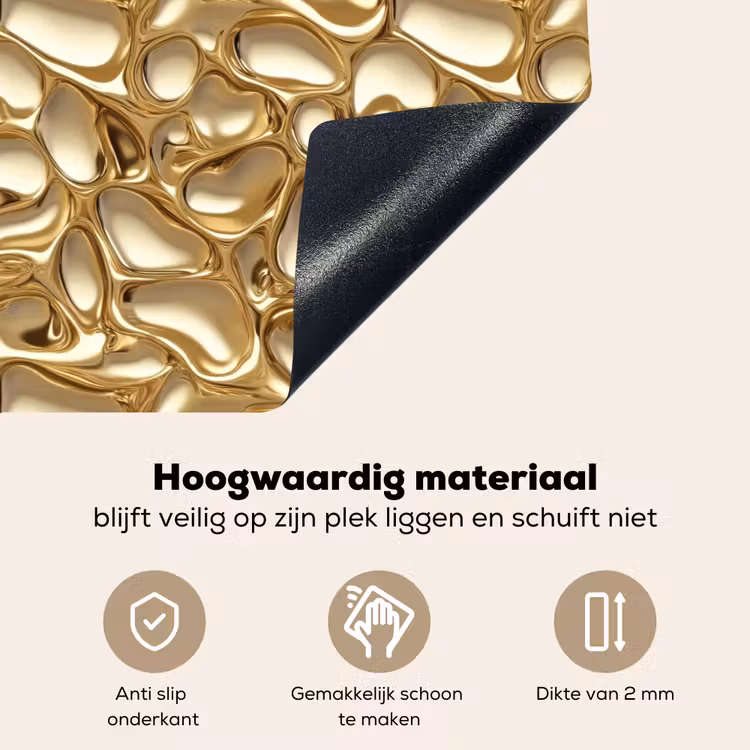 Abstract - Modern - Goud Inductie beschemer met haakjes klein 777 -ky-onderkant-nl