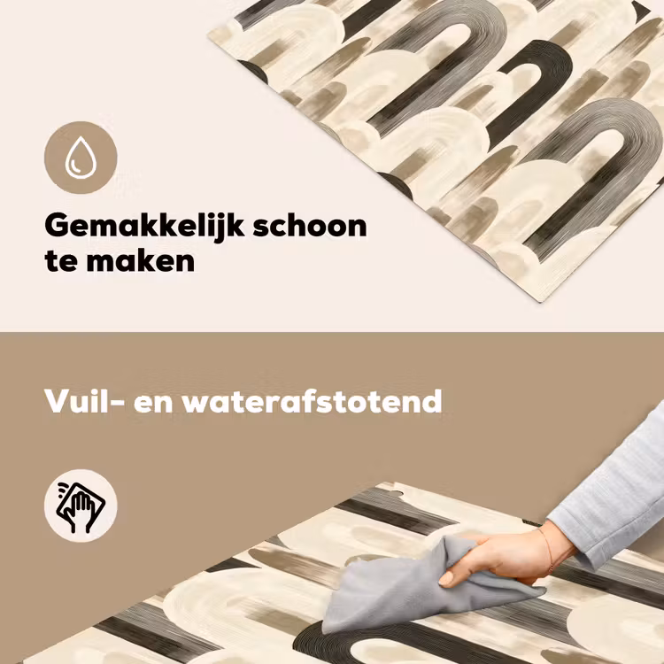 Abstract - Patroon - Bogen Inductie beschemer met haakjes klein 777 -ky-schoon-nl