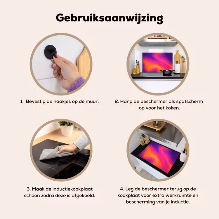 Abstract - Patroon - Kleurverloop Inductie beschemer met haakjes klein -ky-gebruik-nl