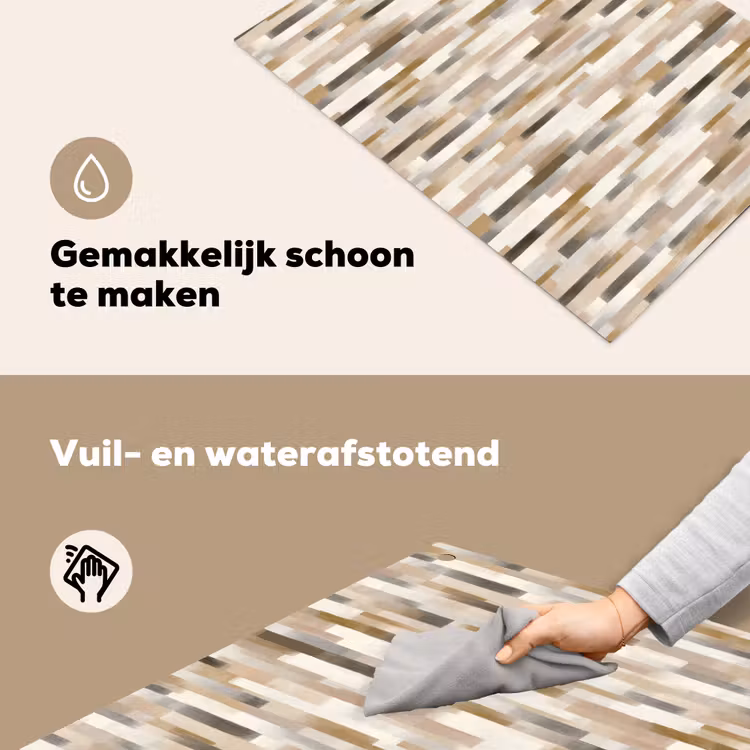 Abstract - Patroon - Kwaststreken Inductie beschemer met haakjes klein 777 -ky-schoon-nl