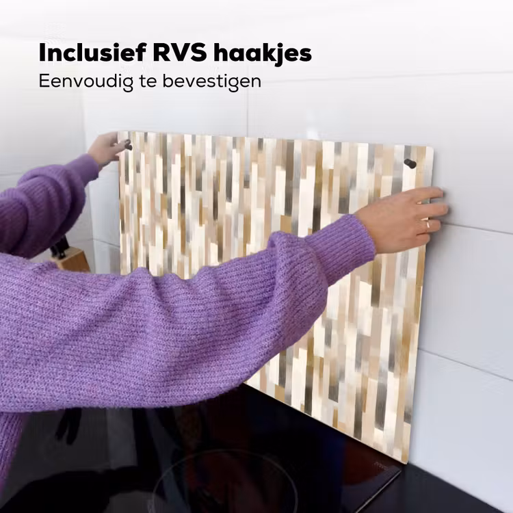 Abstract - Patroon - Kwaststreken Inductie beschemer met haakjes klein 777 -ky-ophangen-nl