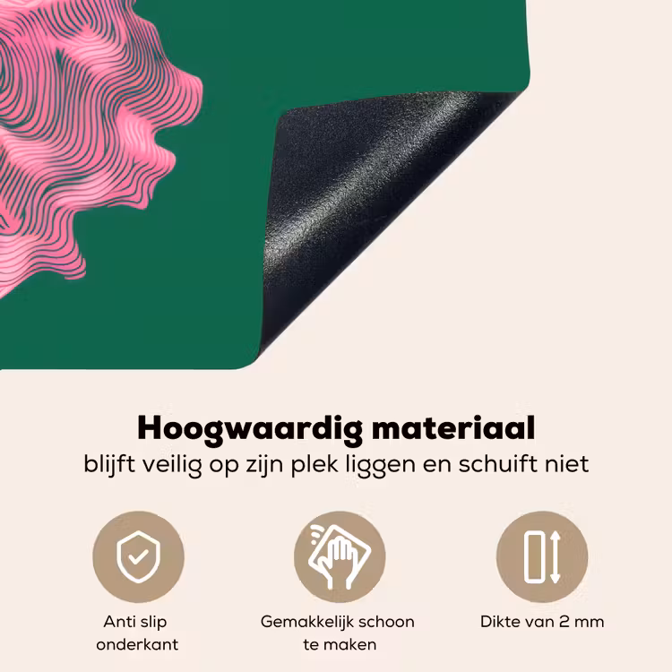 Abstract - Pink - Lijnen - Groen Inductie beschemer met haakjes klein -ky-onderkant-nl