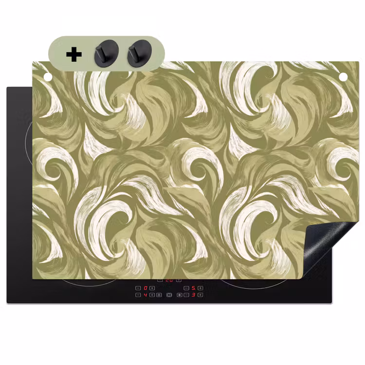 Abstract - Textuur - Groen Inductie beschemer met haakjes klein 777 -3d