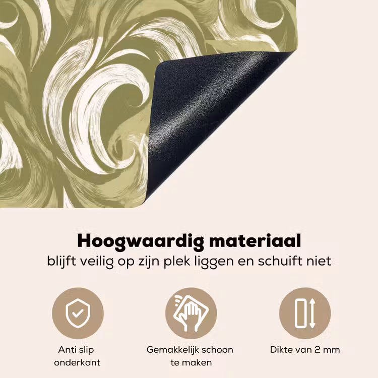 Abstract - Textuur - Groen Inductie beschemer met haakjes klein 777 -ky-onderkant-nl