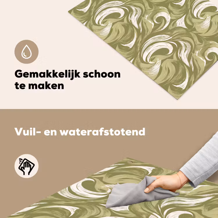 Abstract - Textuur - Groen Inductie beschemer met haakjes klein 777 -ky-schoon-nl