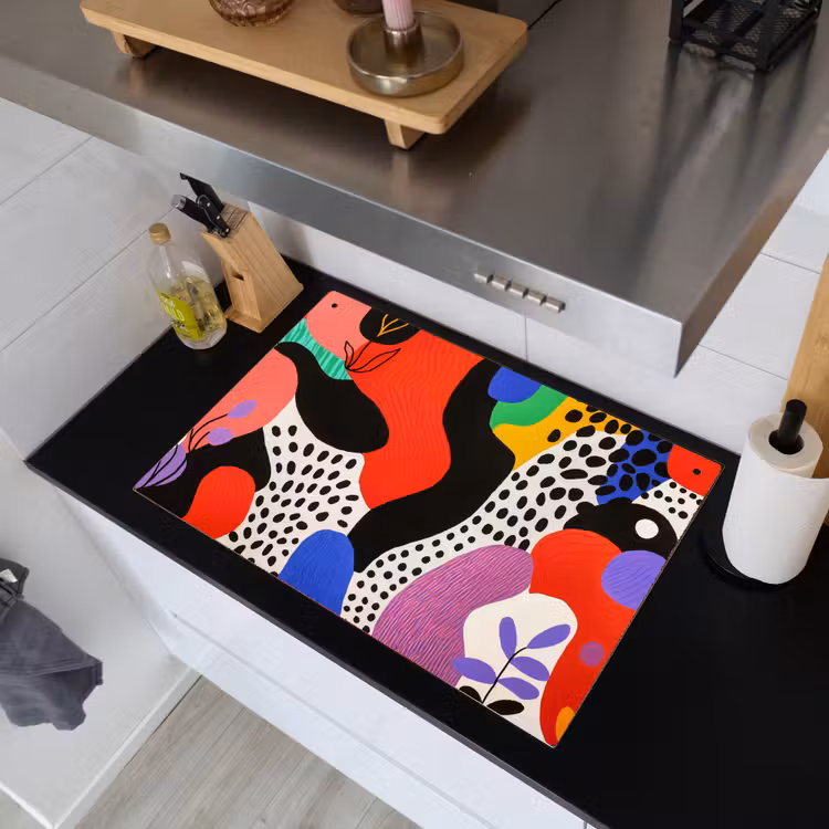 Abstract - Vormen - Kleuren - Stippen Inductie beschemer met haakjes klein -sfeer1