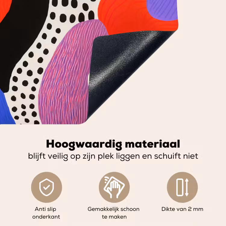 Abstract - Vormen - Kleuren - Stippen Inductie beschemer met haakjes klein -ky-onderkant-nl