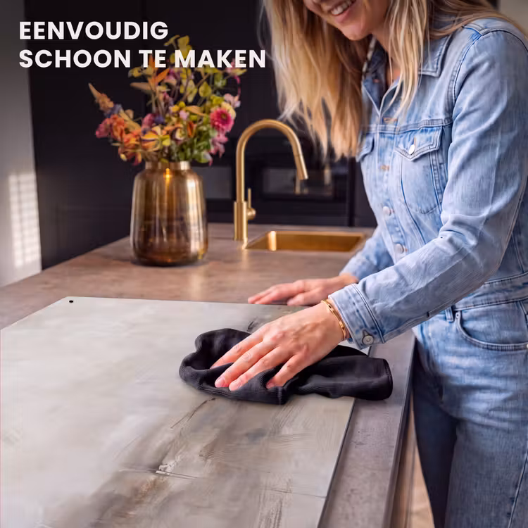 Abstrakt - Landschap - Modern - Beige - Kunst Inductie beschemer met haakjes klein -ky-schoon-nl