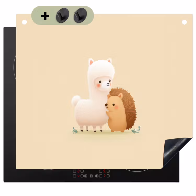 Alpaca - Egel - Bruin - Knuffelen Inductie beschemer met haakjes middel -3d